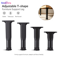 Support de sommier télescopique réglable en plastique, robuste, avec traverses rehaussantes et patins de fixation
