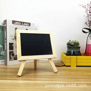 Wooden Blackboard 17x15 Cm Solid Wood Frame <b>Mini</b> <b>Desk</b> Message Board Single Sided - Product Image 2