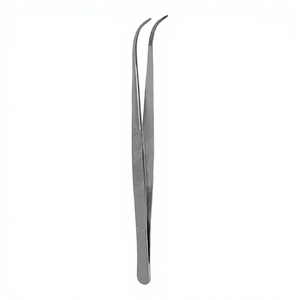 Fine Point Tweezers Stainless Steel Straight Curved 6inch Manual <b>Hair</b> <b>Removal</b> <b>Eyebrow</b> Splinter <b>Removal</b> Surgical Instruments - Product Image 1