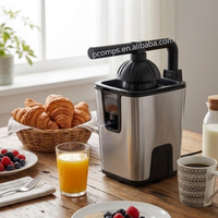 Presse-agrumes à levier orange avec aspiration stable, cône détachable, anti-fuite, pour table, moteur silencieux à faible bruit
