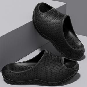 Chanclas de Moda con Diseño de Dibujos Animados, Acolchadas, Antiolor, Punta Abierta, PVC, Pantuflas de Interior con Suela de Goma, para Todas las Temporadas - Product Image 3