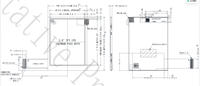 شاشة LCD IPS مقاس 2.8 بوصة بدقة 240×320 QVGA وواجهة MCU 8080 بسطوع 400 شمعة للماسح الضوئي لقراءة الباركود وأجهزة قياس الجلوكوز المحمولة