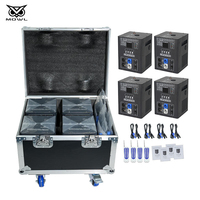 MOWL Lot de 4 Machines à Étincelles Froides 750W avec Télécommande DMX et Flight Case