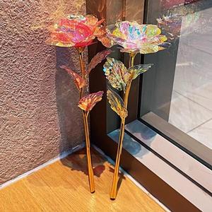 फ्लोरेस आर्यल्स होम पार्टी सजावट वैलेंटेन्स उपहार रंग फोकस गोल्ड फॉइल गुलाब शाश्वत सपने सिमुलेशन फूल - Product Image 5