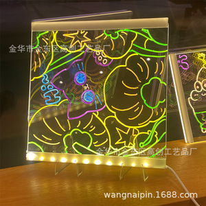 Children's Light Up Drawing Board Plastic Creative Night Light Educational Toy For Girls 3-6 Years DIY Graffiti Painting Board - Product Image 1