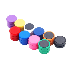 50pcs boutons magnétiques en néodyme colorés de forme personnalisée en plastique enduit <span class=keywords><strong>punaise</strong></span> tableau blanc épingles de pouce en métal vente en gros - Product Image 1