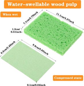 ฟองน้ำเซลลูโลสอัดเม็ด ย่อยสลายได้ หลายสี เป็นมิตรกับสิ่งแวดล้อม สำหรับล้างจานในครัว - Product Image 2