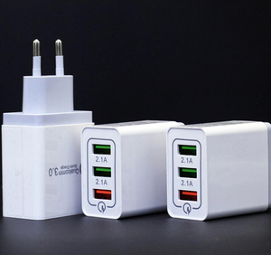 Laimoda UE nos macho QC 3,0 USB de 3 puertos de adaptador cargador de pared para iPhone Samsung Xiaomi teléfono móvil - Product Image 5