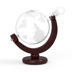OEM 2021 whisky liquori liquori Decanter decorazione, inciso a forma di globo <span class=keywords><strong>mondo</strong></span> Decanter, supporto in fibra di vetro nave a vela - Product Image 3