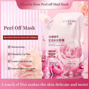 Mascarilla Facial Peel-Off <span class=keywords><strong>de</strong></span> Rosa Yiyechu, Etiqueta Privada, con <span class=keywords><strong>Agua</strong></span> <span class=keywords><strong>de</strong></span> Rosas, Hidratante, Nutritiva - Product Image 2