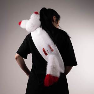 OUYU סדרת המיתולוגיה הסינית תיק גב קטיפה מתנות יצירתיות תיק צעצוע לבן קוף לבן צעצוע ממולא - Product Image 4