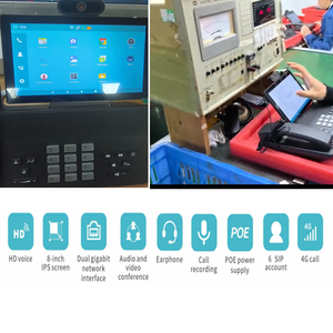 Phòng khách cordeles điện thoại với khe cắm Sim 8 inch 4 + 32GB 8M máy ảnh 4G PoE Wifi PSTN Android IP VoIP SIP điện thoại - Product Image 2