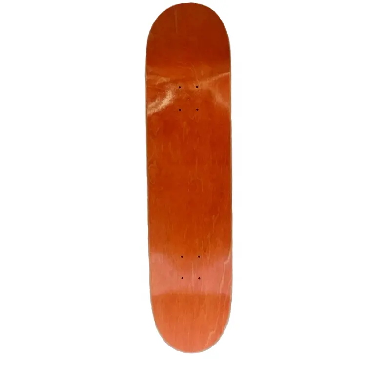 カスタマイズされた7プライカナダメープルスケートボードデッキ8.125 "オレンジ染色カラープロフェッショナルスケートボードデッキ