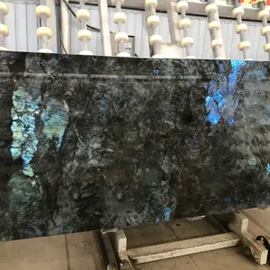 Granit Granito Ubin Alami 60X60 Wastafel Kamar Mandi Baskom Brasil Lemuria Biru Labradorite Lempengan Granit Mewah untuk Meja