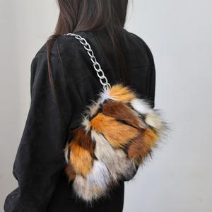 Designer de luxe doux hiver en peluche sac à bandoulière nouveau élégant grande <span class=keywords><strong>capacité</strong></span> imprimé léopard sac à provisions décontracté - Product Image 6