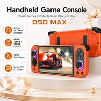 Console de jeu rétro D50 Max, 26 émulateurs, système Android, double joystick RGB 3D, console de jeu vidéo portable pour enfants et adultes, cadeau