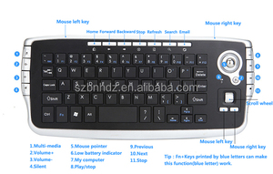 Precio de fábrica 2,4G ordenador inalámbrico inteligente teclado con trackball - Product Image 6