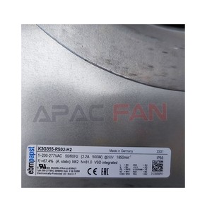 Ventilador centrífugo industrial EBM-Papst K3G355-RS02-H2 EC, solución de refrigeración de alta eficiencia y bajo ruido. - Product Image 3