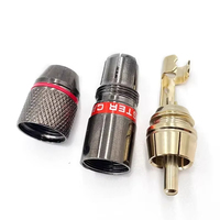 Câble avec prise mâle RCA, trou de 6 mm, connecteur jack plaqué or de haute qualité, adaptateur audio pour haut-parleur, rouge et noir