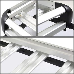 Panier de toit universel en aluminium Kuangyun 50 po de long, <span class=keywords><strong>support</strong></span> de bagages pour voitures, camions et VUS, capacité 150 lb - Product Image 5