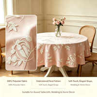 Tissu Jacquard Brocart 100% Polyester Teint, Texture Douce, Largeur 98 pouces, Vente en Gros Direct Usine pour Nappe