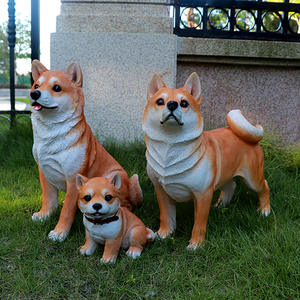 2022 venta al por mayor animal jardín decorativo resina perro escultura diseño personalizado poliresina <span class=keywords><strong>Shiba</strong></span> <span class=keywords><strong>Inu</strong></span> perro <span class=keywords><strong>estatua</strong></span> - Product Image 4
