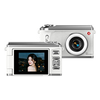 Cámara Infantil Nueva de Fábrica con Pantalla IPS de 2.4 Pulgadas, Doble Lente CCD, Cubierta Abatible, 1080p 720p 48MP, Grabación de Vlogs, Cámara Retro