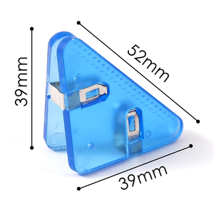 <span class=keywords><strong>Clips</strong></span> de coin de livre en plastique Foska pour le bureau et les étudiants, <span class=keywords><strong>clips</strong></span> de coin de livre triangulaires colorés pour l'organisation des documents - Product Image 2