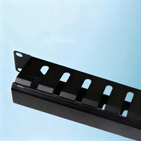 Gestionnaire de câbles métallique horizontal 1U 19 pouces, 24 emplacements, montage en rack, organisateur de câbles, armoire réseau pour serveur, support de câbles