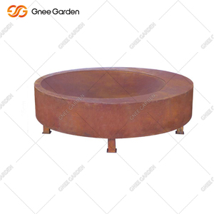 GNEE Corten Steel Wood Burning Fire <b>Table</b> <b>BBQ</b> Pit 40000-44999 BTU Freestanding Outdoor Garden Decoration Outdoor Cooking - Product Image 3