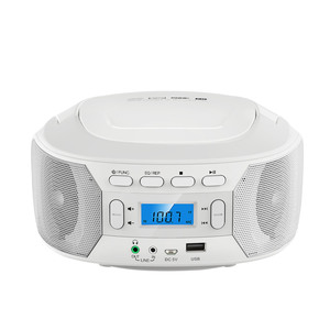 Boombox portable double alimentation avec radio FM, USB, MP3, AUX, Bluetooth, écran LCD et télécommande – Idéal pour la maison, l'école, la cuisine, ou comme cadeau musical - Product Image 2