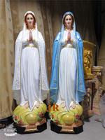 Statues de la Vierge Marie en résine religieuse catholique grandeur nature pour l'intérieur à vendre