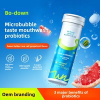Tabletas de Microburbujas Probióticas Kouxiang, Sabor a Pomelo, Aliento Fresco, Halitosis Bucal de Larga Duración, 1 g, 21 Unidades, 12 Meses de Caducidad