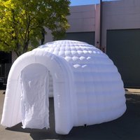 Chine Fournisseur Cottage Disco fête événement bar igloo gonflable pêche sur glace froide dôme blanc neige petit igloo gonflable pour les enfants