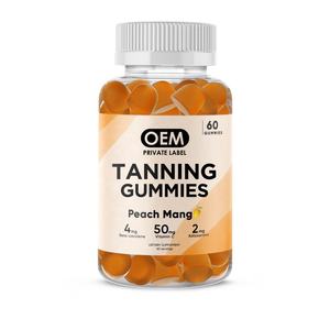OEM ODM Private Label Vitamins <b>Tanning</b> Gummies Astaxanthin Beta-Carotene <b>Tanning</b> Gummies With Hyaluronic Acid - Product Image 1