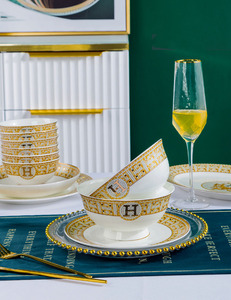 Vente directe d'usine, service de table en céramique mosaïque H, 22 pièces, service de table pour six <span class=keywords><strong>personnes</strong></span>, service de table en porcelaine osseuse - Product Image 3