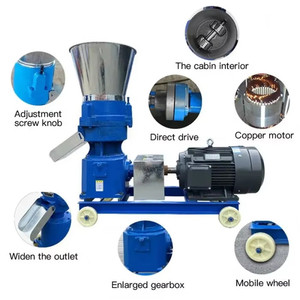 Machine portable électrique de fabrication de granulés d'aliments pour volailles et bétail, granulateur d'aliments pour poulets, transforme le maïs, la paille et les céréales - Product Image 2