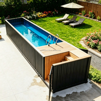 Piscine enterrée en FRP de luxe sur mesure, grande piscine familiale en fibre de verre pour jardin extérieur, SPA souterrain