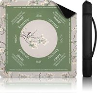 Tapis de Mahjong Portable de Luxe Moderne Écologique Gedgan, Antidérapant en Diatomite, Réduction du Bruit, 32,4x32,4 Pouces, Housse de Table de Poker 6