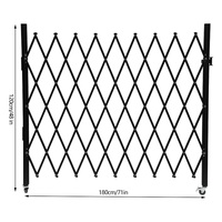 Barrière Extensible pour Chiens, Portillon Portable avec Roulettes, Barrière Pliable pour Animaux de Compagnie, Utilisation Intérieure/Extérieure, Contrôle des Foules