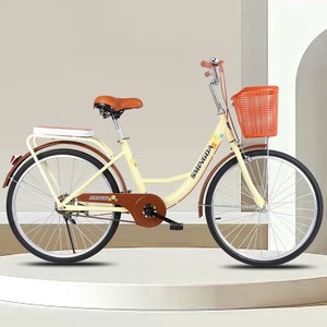Bicicleta de Carretera Clásica de Acero Ligero de Una Velocidad, 22-24-26 Pulgadas, para Desplazamientos y Uso en la Playa, Unisex, para Adultos, Venta al Por Mayor de Fábrica - Product Image 3