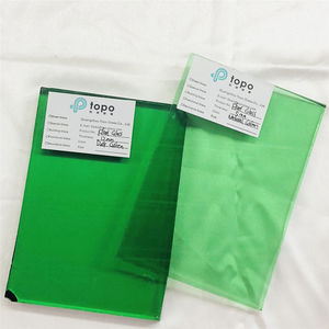 Hoja de vidrio flotado tintado verde Patrón plano de 4mm-12mm para baño Decoración de pared de cortina industrial al aire libre - Product Image 5