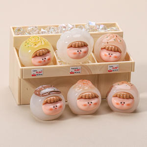 Los últimos bollos de desayuno de dibujos animados luminosos Dumplings Bollos al vapor Encantos de resina para DIY Car Home Adornos Decoraciones de escritorio - Product Image 1