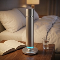 Diffuseur d'huiles essentielles à piles en acier inoxydable 100 ml rechargeable, contrôlé par application, télécommande, hôtel, maison