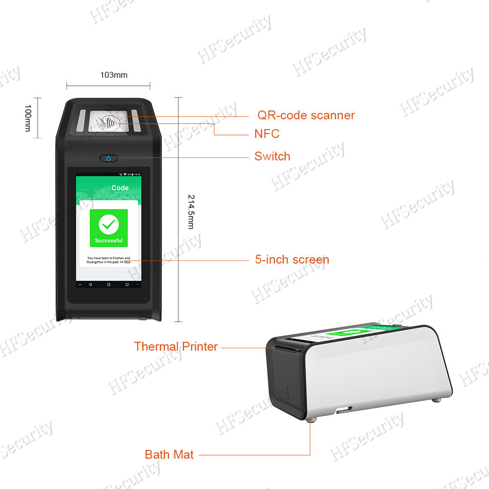 Китайский сканер штрих-кодов, Android 5 '', зеленый сканер частот, настольный сканер QR с готовым APK для сканирования кода здоровья
