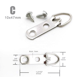 Móc treo hình tam giác bạc, móc treo tranh ảnh, móc treo tranh sơn dầu, gương, nhỏ, lớn, chịu lực cao, kèm vít - Product Image 5