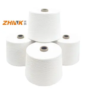 100% Polyester 16 + 40D Spandex Kern Gesponnen Garn Polyester Garn In China Angepasst Technik Raw Weiß