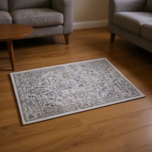 Tapis d'appoint Marfi 2x3 ivoire beige oriental anti-peluchage pour salon et bureau à domicile - Product Image 2