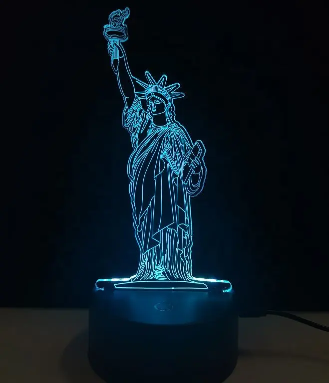 Đèn 3D Acrylic Tùy Chỉnh Đèn Ngủ LED Đèn Bàn Cảm Ứng 7 Màu Hình Con Voi Đèn Phòng Ngủ Trang Trí Ảo Ảnh Quang Học
