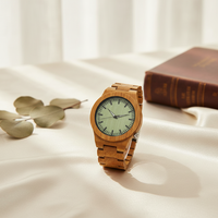Montres à quartz de haute qualité, neuves, avec logo personnalisé, fabriquées à la main, boîtier et bracelet en bois pour hommes, avec boucle en acier inoxydable